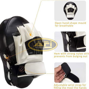 ถุงมือมวยหนังแท้หนังแท้ถุงมือฝึกเป้าโค้งแบบใช้มือสำหรับฝึกคาราเต้มวยไทยฝึกซ้อมฝึกซ้อมฝึกซ้อมฝึกซ้อมฝึกซ้อม MMA - Product Image 4