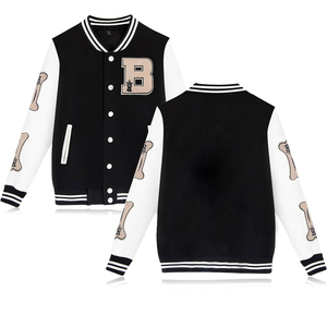High Quality Manufacture New Fashionable <b>Long</b> Sleeve <b>Men</b> Varsity <b>Jacket</b> Factory Price Solid Color <b>Men</b> Varsity <b>Jackets</b> - Product Image 6