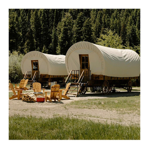 Tente de glamping de luxe type carrosse Conestoga, imperméable, pour hôtel, maison de type carrosse, site de villégiature extérieur, <span class=keywords><strong>camping</strong></span>, site de point de vue panoramique - Product Image 5