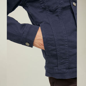 Vente en gros Veste en jean brodée personnalisée Streetwear à la mode pour hommes - Product Image 4