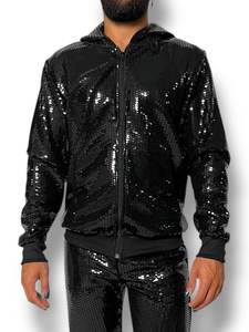 2 Mảnh Người Đàn Ông Của Mùa Đông Giản Dị Tracksuits Rắn Cộng Với Kích Thước Dây Kéo Tops Và Quần Set 100% Bông Thể Thao - Product Image 5