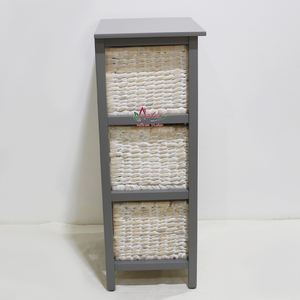 Handmade Dong Thap <b>Cabinet</b> Organizer by Artex Seagrass and Water Hyacinth Natural <b>Storage</b> Shelving Unit for Home and <b>Garage</b> Use - Product Image 3