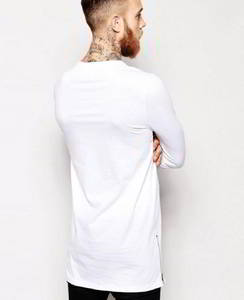 Wholesale <b>Men's</b> Slim Fit 200GSM 100% Cotton Streetwear <b>T</b>-<b>Shirt</b> Custom Logo OEM - Product Image 4