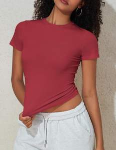 Elegant <b>Women's</b> Summer <b>T</b>-<b>Shirt</b> Soft Knit Breathable Eco-Friendly <b>Slim</b> <b>Fit</b> Lightweight Gentle Stretch Quick Dry - Product Image 1