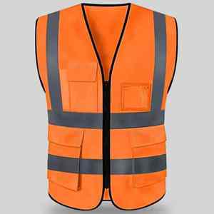 Gilet de sécurité blanc pour travaux de construction avec logo personnalisé 2025 Vestes de sécurité Gilet de sécurité personnalisé avec poches personnalisées - Product Image 5