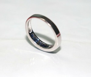 Bague en saphir bleu naturel en argent sterling 925, bijoux en pierres précieuses élégants faits à la main, cadeau pour elle - Product Image 4