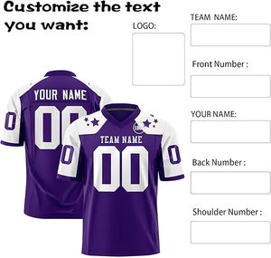 Maillot de football américain personnalisé pour hommes, uniforme en polyester maillé 235GSM renforcé, vêtements de sport pour entraînement et match - Product Image 4
