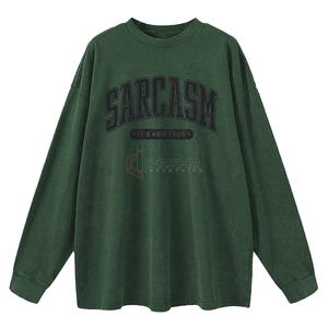 Camisetas de gran tamaño de peso pesado personalizadas para hombres y mujeres 270gsm algodón Unisex serigrafía Logo Loose Fit-Mujeres en blanco al por mayor - Product Image 6