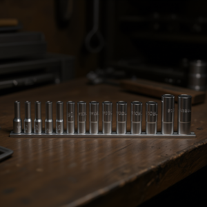 Juego de 14 llaves de vaso poligonales largas (Artículo 910BL) con soporte - Product Image 3