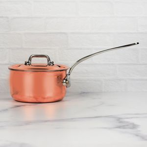 Cacerola de metal de acero inoxidable de calibre pesado con mango resistente al calor para una cocina cómoda y segura - Product Image 5