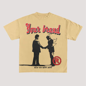 T-shirts imprimés pour hommes 100% coton surdimensionné taille personnalisée t-shirts graphiques personnalisés logo imprimé t-shirts vintage pour hommes sonnerie - Product Image 2