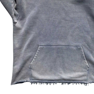 Sudadera con capucha gris lavada Sun Faded, Jersey de algodón de gran tamaño, ropa de calle, Sudadera con capucha, logotipo personalizado Unisex, fabricante de fábrica OEM - Product Image 3