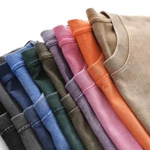 Propre marque 100% coton impression personnalisée Boxy surdimensionné hommes plaine blanc lavé à l'acide T-shirt délavé à la pierre T-shirt vêtements Vintage - Product Image 6