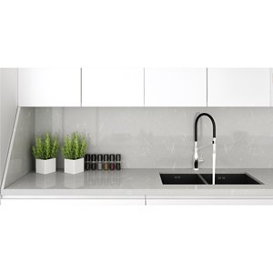 Grande dalle en quartz gris Savoie Unionstone, composition cristalline, étanche, design moderne, application murale - Product Image 5