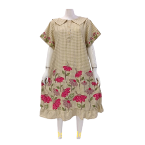 Bonito vestido informal de manga corta y hasta la rodilla, estilo súper cómodo y bonito para ropa de dormir de verano, uso diario - Product Image 5