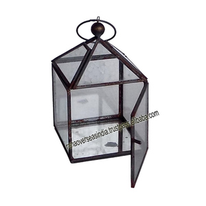 Best-Selling Eco-friendly <b>Table</b> Top Decorative Iron Metal Lantern with Glass for Home Wedding Christmas <b>Party</b> Decoration - Product Image 5