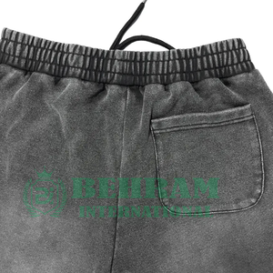 Vente en gros de pantalons droits pour hommes délavés au soleil pantalons de survêtement pour hommes pantalons de survêtement unisexe à jambes larges rayées incurvées - Product Image 3