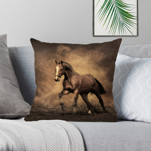 Çiftlik hayvanlar at minder örtüsü 45x45cm baskı keten atmak yastık kılıfı kanepe dekoratif yastık örtüsü - Product Image 3