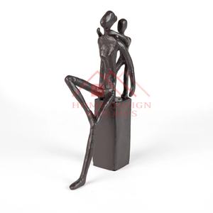 Escultura de aluminio de la mejor calidad, escultura de figura humana para sala de estar, escultura de figura humana chapada en Metal, superventas - Product Image 2