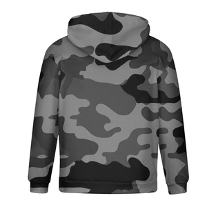 OEM diseño de logotipo personalizado de ajuste regular de los hombres 100% de algodón de lana de camuflaje sudaderas con capucha con todo gráfico personalizado impreso - Product Image 4