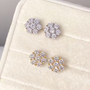 Foxi đồ trang sức số lượng lớn giá bán buôn tỏa sáng vòng Cubic Zirconia Thời Trang <span class=keywords><strong>Studs</strong></span> Flower Earrings đối với phụ nữ - Product Image 4