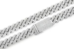 Cadena cubana con diamantes para hombre y mujer, collar de cadena gruesa de Hip Hop, diamantes completos, CDJ, 2023 - Product Image 6