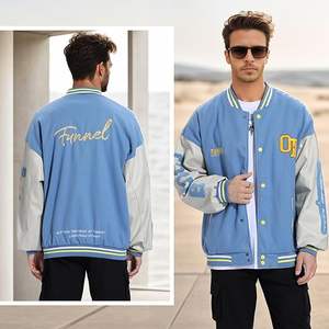 2025 hommes varsité veste Baseball Bomber veste Vintage unisexe Streetwear manteaux avec Patchwork Hipster utilitaire hauts - Product Image 6