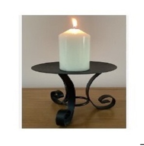 Soporte de vela de Metal negro de nuevo diseño de alta demanda, pieza decorativa lateral para ocasiones navideñas para bodas - Product Image 1