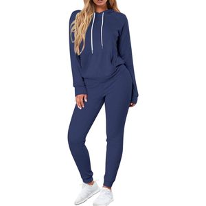 Survêtements décontractés 2 pièces pour femmes printemps et automne Sweatshirts à col montant Survêtement élégant et confortable pour femmes - Product Image 6