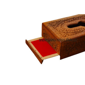 Porta Cajas de Pañuelos de Madera Maciza Pulida Artesanalmente, Ecológico, Elegante y Funcional para Decoración del Hogar, Baño, Dormitorio, Sala de Estar - Product Image 2