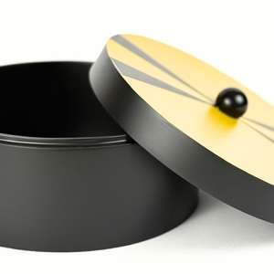 กล่องเครื่องประดับทำด้วยมือเคลือบแลคเกอร์กำหนดเองเครื่องประดับตกแต่งเครื่องประดับและจัดระเบียบเครื่องประดับเล็กๆที่มีสีทองและสีดำ - Product Image 3