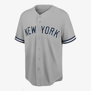 Jersey de béisbol de manga corta con cuello redondo transpirable personalizable de calidad superior 100% poliéster de secado rápido antibacteriano - Product Image 3