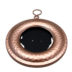 กรอบรูปทรงกลมแขวนผนังอะลูมิเนียมสีกุหลาบทองแดงพร้อมไม้และกระจกบนโต๊ะอัลบั้มภาพและอุปกรณ์เสริมแฮนด์เมด - Product Image 3