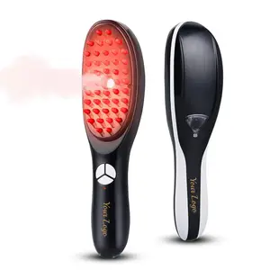 Đa Chức Năng 3D Massage Ánh Sáng Màu Đỏ Tóc Bàn Chải Lược Rung Atomization Massage Điện Hơi Nước Tóc Lược