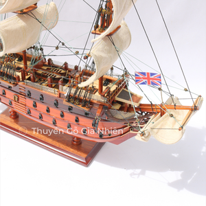 Modèle de navire HMS VICTORY LORD HORATIO NELSON, grand plateau en bois peint ancien, motif nautique, bricolage, meubles de maison, artisanat en bois - Product Image 3