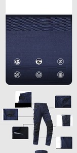 Combinaison de travail anti-déchirure, résistante à l'usure, vêtements de protection du travail, réparation de machines, uniforme d'usine, multi-poches, chantier de construction - Product Image 2