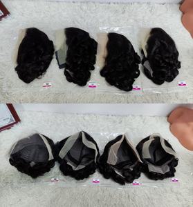 Promotion : Perruque Bob Bouclée Ondulée en Cheveux Humains Vierges 100% Naturels, Lace Frontale 13x4, Ondulation Water Wave, pour Femmes Noires, Vente en Gros à 25$ - Product Image 5