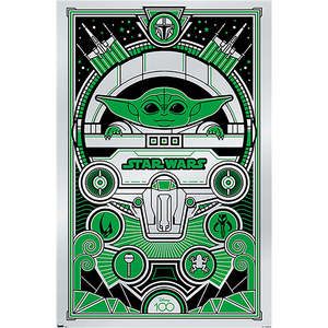 For Disney 100th Anniversary Star Wars <b>Poster</b> Modern Design Style Featuring Grogu for Wall Usage - Product Image 1