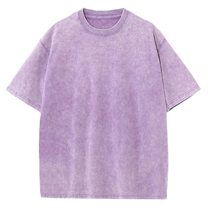 Camiseta de Hombre con Logotipo Personalizado, Lavado Ácido, Corte Regular, Cómoda, 100% Algodón Tejido, Talla Grande - Product Image 5