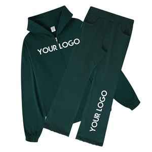 Survêtements personnalisés en gros avec logos, poids lourd, 100% coton, 380 400 g/m², sweats à capuche et pantalons de jogging avec fermeture éclair, ensembles de survêtements pour hommes - Product Image 1