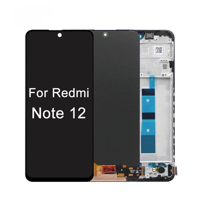 LCD Touch Screen for Redmi Note 12 4G/5G High Quality 1 Year Warranty Original Digitizer Frame Assembly 100% Tested Repair