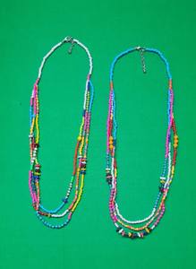 Collar de joyería de moda con cuentas geométricas acrílicas hechas a mano elegante para regalo artístico único de mujer - Product Image 4