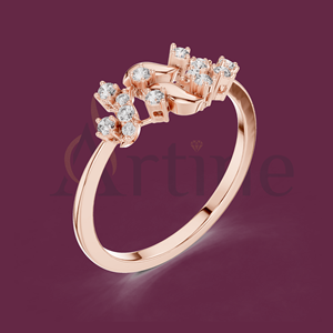 14K Real Gold Twist <b>Open</b> <b>Ring</b> for Women - Product Image 1