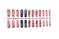 HYC-YY-649 Faux Ongles à Presser Halloween Crâne Sanglant Gothique Réutilisables Couverture Complète Design Horreur 24 Pièces