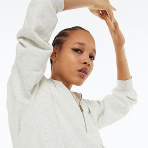 Cremallera de poliéster algodón cálido polar bolsillo sudaderas con capucha sudaderas pesadas mujeres Unisex adultos niños liso Zip Hoodie - Product Image 2