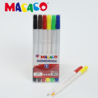 Lot de 12 feutres double pointe lavables pour dessin artistique, stylos feutres à double face, ensemble de papeterie, feutres aquarelles pour écoliers