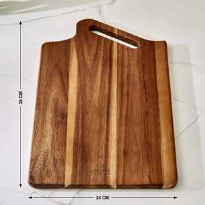 Tabla de Cortar de Madera de Diseño Excelente para Decoración de Cocina, Tabla para Servir Pizza en Mesa de Restaurante con Mango - Product Image 1