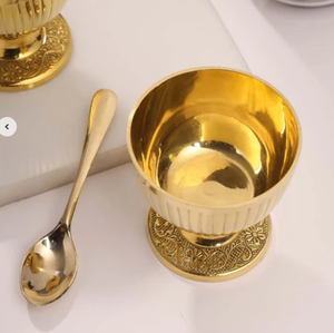 Juego de cucharas de 2 cuencos de helado de latón Premium - Product Image 2