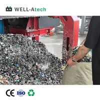 Déchiqueteuse lourde à un seul arbre pour le recyclage des sacs tissés géants en PP/PE, des déchets plastiques et des palettes – Ligne de recyclage