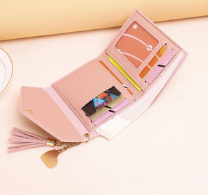 กระเป๋าสตางค์ผู้หญิงพับได้มีซิปความจุมากมีที่ใส่บัตรหลายช่องทำจากหนัง PU กระเป๋าใส่เหรียญโพลีเอสเตอร์ซับในสไตล์แฟชั่นยาว - Product Image 6